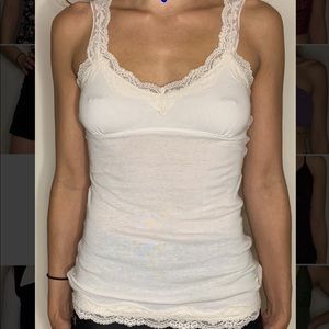 White camisole with lace lining 🤍